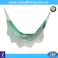 2015 New Style Deluxe Cotton canvas Hammock with Cotton Fringe